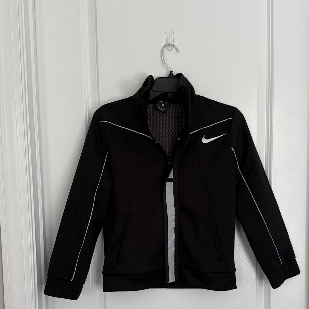Nike Kids Black and Gray Raincoat